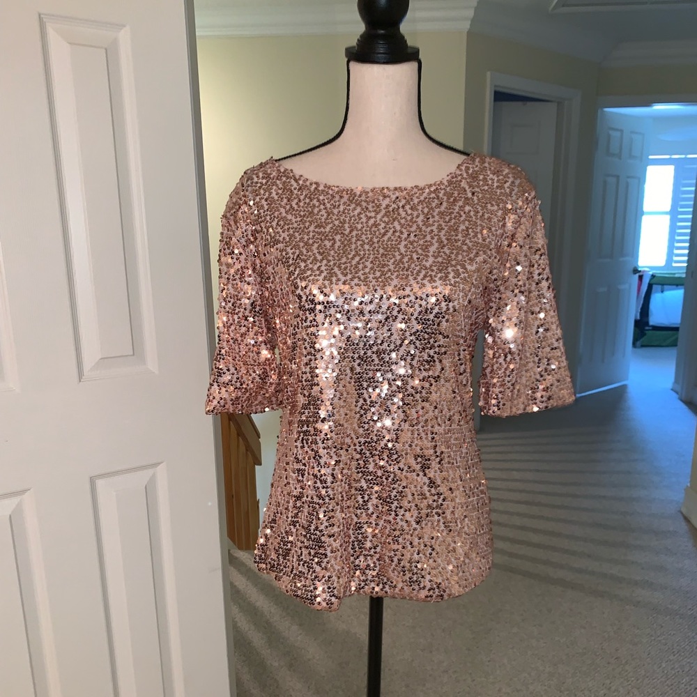 Pink sequins blouse